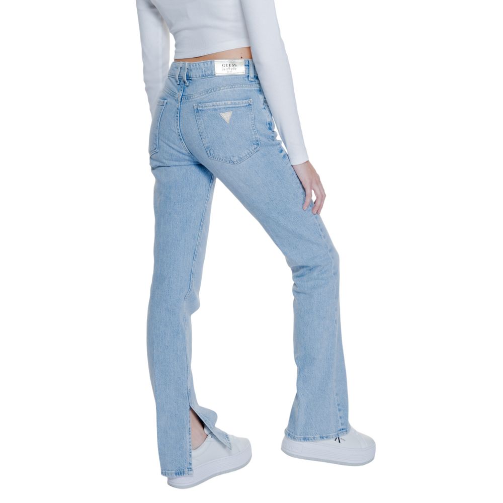 Guess Açık Mavi Pamuklu Anne Kot Pantolonu